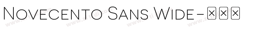 Novecento Sans Wide字体转换